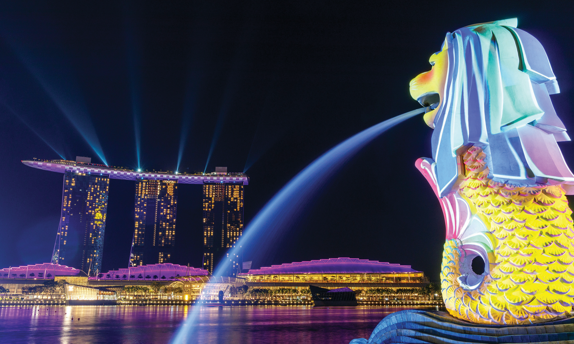 Singapore skyline showcasing modern architecture and urban development representing the city's economic transformation